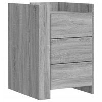 mesita de noche  mesilla de noche madera de ingenieria gris sonoma 45x50x65 cm