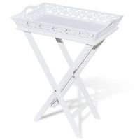 mesa auxiliar  mesita auxiliar  mesa de cafe con bandeja blanca