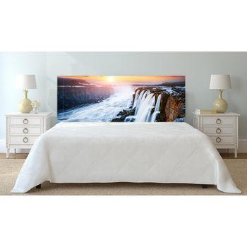 Oedim Cabecero Cama Pvc Rápido Cascada De Selfoss 135x60cm | Diponible En Varias Medidas | Cabecero Ligero, Elegante, Resistente Y Económico