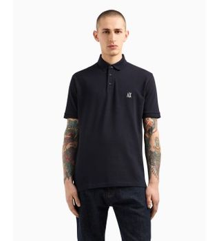 A|X Armani Exchange para hombre. XM000367AF13022UB101 Polo de manga corta marino (L), Casual, Algodón