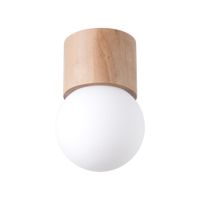 lampara de techo madera natural madera alt 19 cm