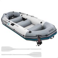 barca hinchable mariner 4 con 2 remos 328x145x48 cm intex