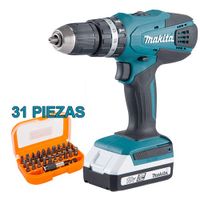 makita - taladro combinado makita hp488d001 18v 42nm 15ah  regalo juego puntas  adaptador