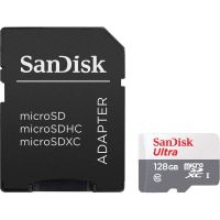 sandisk ultra microsdxc 128gb clase 10 uhs-i  adaptador