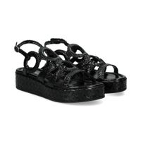 pons quintana sandalias con plataforma mujer - negro talla 40
