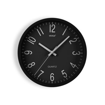 Reloj de pared en polipropileno negro