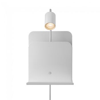 Aplique revistero con repisa y usb roomi