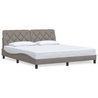 cama matrimonial  cama para adultos  cama sin colchon tela gris taupe 180x200 cm
