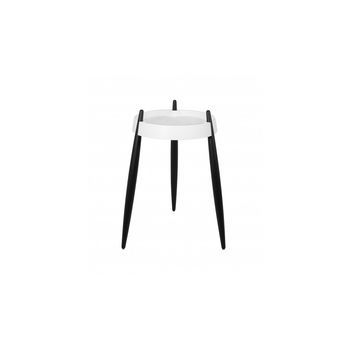 Mesa De Centro Zafferano Liolà H67cm Blanco - Fresno Negro