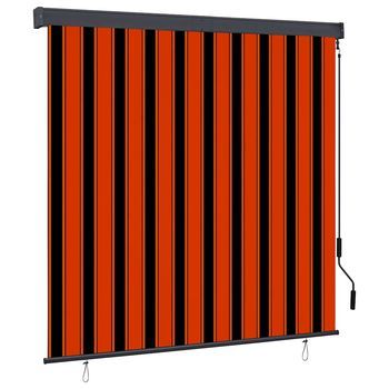 Estor Enrollable De Exterior Naranja Y Marrón 160x250 Cm Vidaxl