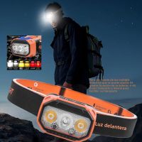 linterna frontal led recargable t-306 linterna ultrabrillante con 5 modos carga usb 45    ajustable duradero para acampar correr