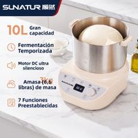 sunatur mezcladora de masa de gran capacidad de 10l motor de corriente continua de 300w amasadora automatica tazon de acero inoxidable maquina para hacer pan con funcion de fermentacion
