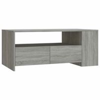 mesa de centro madera de ingenieria gris sonoma 102x55x42 cm vidaxl