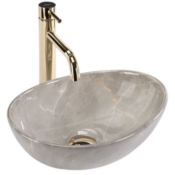 Lavabo Sobre Encimera Rea Sofia Mini Kashmir Grey