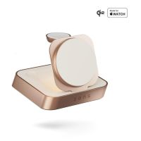 cargador inalambrico zens pro 2 cobre para mesita de noche