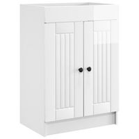 cabinet debajo del fregadero blanco brillante 56 x 375 x 81 cm vidaxl
