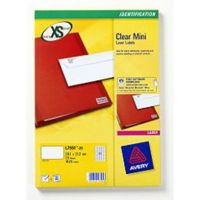 etiquetas de impresora avery l7551-25 transparentes a4 laser 381 x 212 mm
