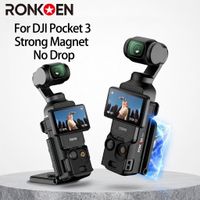 estuche magnetico ronkoen pz-01 para dji osmo pocket 3 con placa magsafe desmontable y soporte de tripode ajustable accesorios para camara