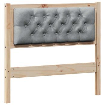 Cabecero Otro Marrón Y Gris Claro 90 Cm Madera Maciza De Pino Vidaxl