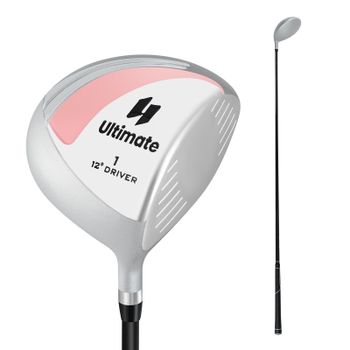 Costway Driver de Golf para Mujer 460CC con Varilla de Grafito Agarre Goma Funda 12° Ligero para Principiantes Diestros