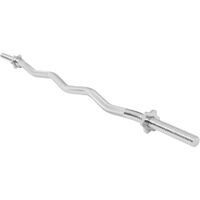 gorilla sports barra curl sz con cierres de spinlock star 120 cm