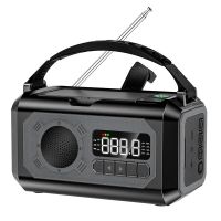 radio de emergencia multifuncional h17 12000mah solar manivela am fm alerta meteorologica noaa banco de energia li