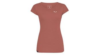 Camiseta de manga corta salewa mujer puez melange rojo