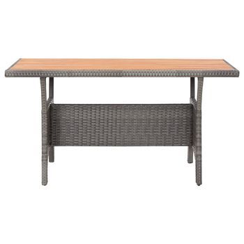 Mesa De Jardín | Mesa De Exterior De Madera Maciza De Acacia Gris 120x70x66 Cm