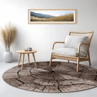 alfombra rodessa beige 160 cm redondo