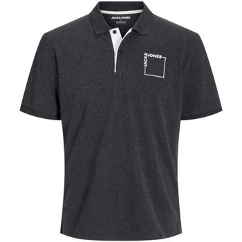 Jack & Jones Polo 12269307 JJVERNER POLO SS BLACK MELANGE para hombre