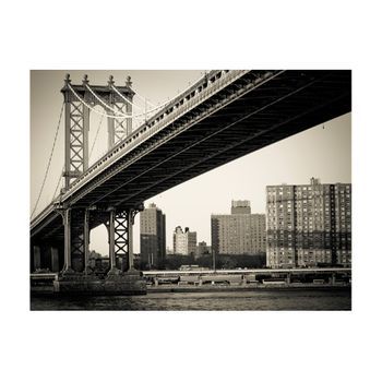 Papel Pintado 3d - Puente De Manhattan, Nueva York (300x231 Cm)