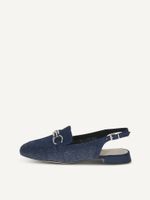 caprice ballerina blue made of leather and synthetic with trapeze heel size 41