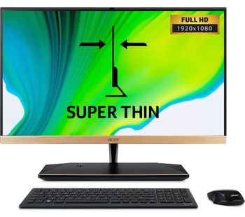 ACER S24-880 Intelu0026regCore i7 All-in-One PC - 1 TB HDD, Black & Gold, Black