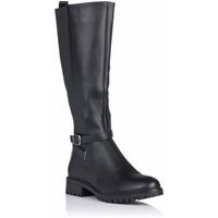 vd botas bota alta - hebilla tobillera para mujer