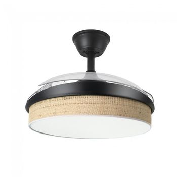 Ventilador led aspas plegables moda cañizo claro (72w)