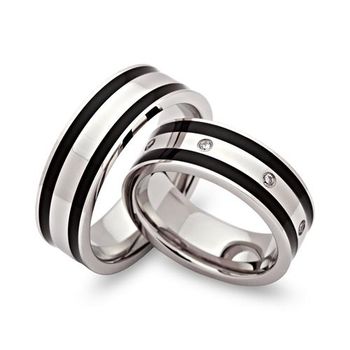 Anillos de boda de acero inoxidable 7mm grabado