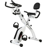 sportnow bicicleta estatica plegable con 8 niveles de resistencia volante pantalla lcd bluetooth pulsometro y sillin ajustable