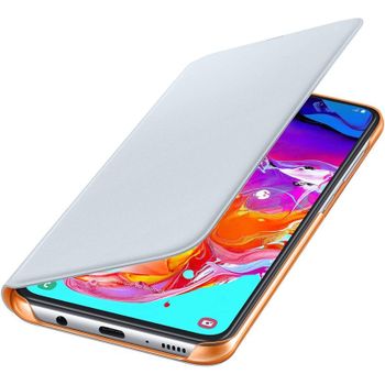 Funda Galaxy A70 Samsung Oficial Wallet Cover Blanco
