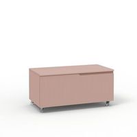 comoda venere en rosa empolvado en mdf con 4 ruedas