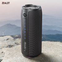 zealot-s49pro altavoz bluetooth portatil de 20w resistente al agua ipx6 ranura para tarjeta micro sd entrada aux 10 horas de reproduccion luz rgb sonido estereo inalambrico