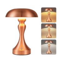 munchen - lampara de mesa led de metal color marron 16 cm max 2 w