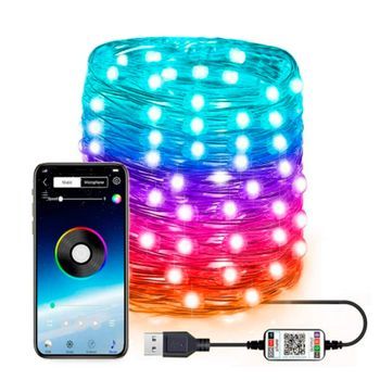 Tira Led 15 Mtrs Muiticolor Rgb Con Contra App Remoto. 1500x1,5x1,5 Cm. Color: Multicolor