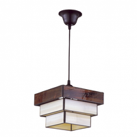 mi lampara - farol granadino hexagonal opalina 1xe27 28x20