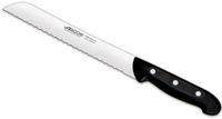 cuchillo panero acero inoxidable nitrum serrada 210 mm mango negro