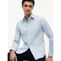 tommy hilfiger camisa manga larga mw0mw43430 performance poplin strip para hombre