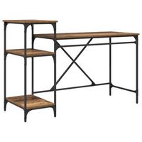escritorio madera vieja madera de ingenieria 135 x 50 x 90 cm vidaxl