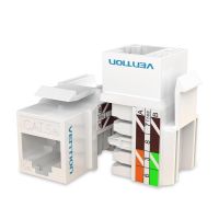 conector rj45 vention ipfw0 cat6 utp toolless abs pc corte longitudinal blanco