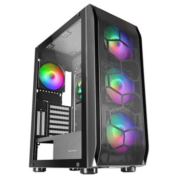 Mars Gaming MC-KX, Torre Gaming Premium E-ATX, Sistema CPU FREEZER, 5 Ventiladores ARGB Ultra-silenciosos, Controladora ARGB y Mando RF, Frontal Mesh, Torre PC Gaming Negro o Blanco
