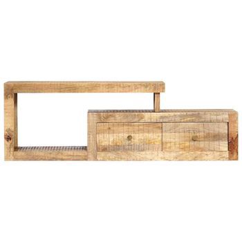 Mueble Para Tv Madera Maciza De Mango 120x30x40 Cm