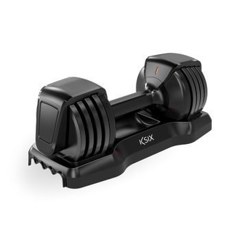 Mancuerna Ajustable 11 Kg Ksix, Acero Q235, 8 Discos Incluidos, Agarre Ergonómico, Diseño Compacto